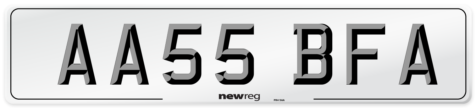 AA55 BFA Number Plate from New Reg